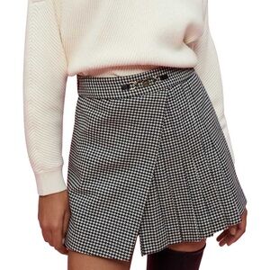 NWT $385 Maje Houndstooth Skort